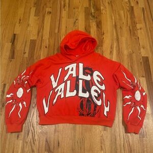 Vale State Valelives Vale Valley Hoodie Size XL red orange